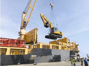 The First Shipment of Equipment for Eritrea Highway Project  Arrived